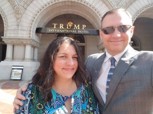 Jeannie and I at Trump Hotel in DC